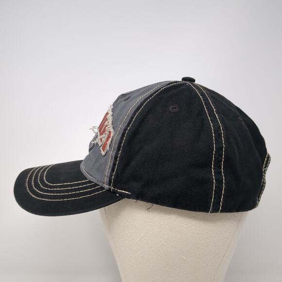 Chevrolet Strapback Baseball Cap Black One Size Adjustable Distressed - Picture 3 of 10